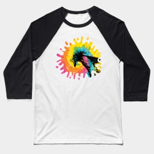 Love Goats Rainbow Tye Dye Artsy Baseball T-Shirt